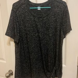 Old Navy Short Sleeve T-Shirt with knot! Large Dark Grey GUC